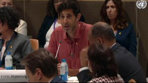 Gili Roman spricht vor dem UN-Sicherheitsrat. | UN